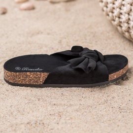Renda Zapatillas cómodas con lazo negro 4