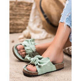 Renda Zapatillas cómodas con lazo verde 1 Renda Zapatillas cómodas con lazo verde 1