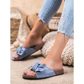 Renda Zapatillas cómodas con lazo azul 1