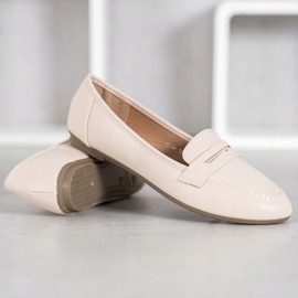 Diamantique Mocasines beige con cuero ecológico 2