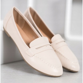 Diamantique Mocasines beige con cuero ecológico 3