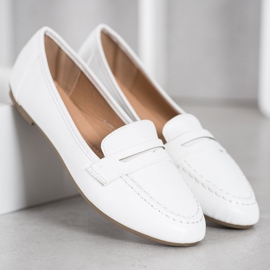 Diamantique Mocasines blancos con piel ecológica 3