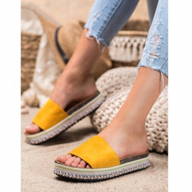 Renda Zapatillas en la plataforma amarillo 1