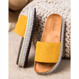 Renda Zapatillas en la plataforma amarillo 3