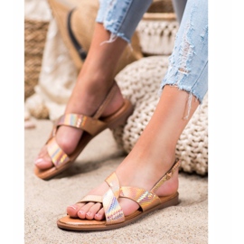 Renda Sandalias Con Efecto Holo dorado 2