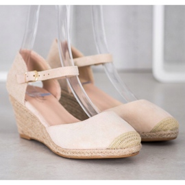 Small Swan Alpargatas de cuña beige 3