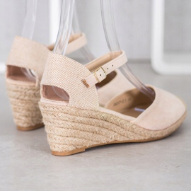 Small Swan Alpargatas de cuña beige 4