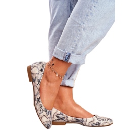Bailarinas con estampado animal Sergio Leone BL611 marrón gris 1