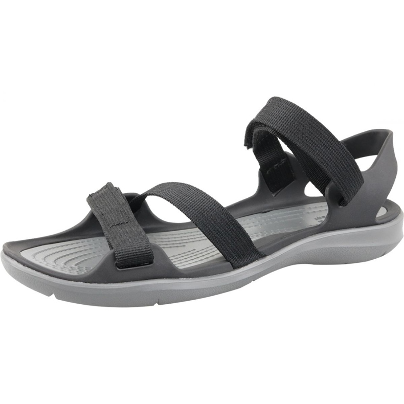 Sandalias Crocs Swiftwater de correas W 204804-001 negro gris 1 Sandalias Crocs Swiftwater de correas W 204804-001 negro gris 1