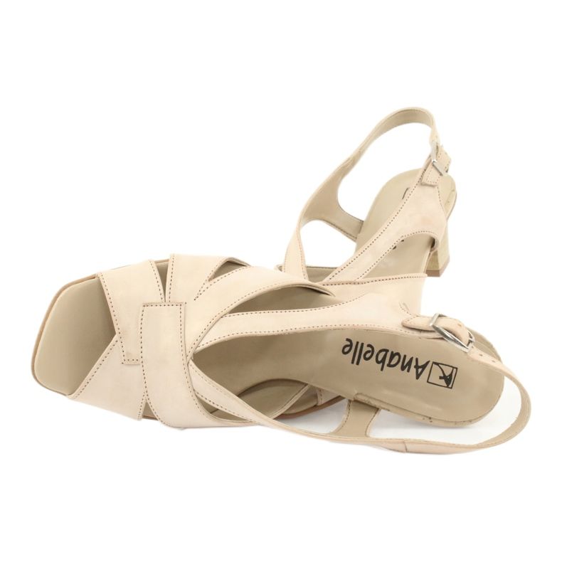 Sandalias mujer piel Anabelle 152 beige 4