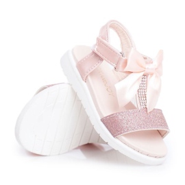 FRROCK Sandalias Infantiles Con Velcro Para Niña Champagne Bella multicolor rosado 4