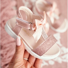 FRROCK Sandalias Infantiles Con Velcro Para Niña Champagne Bella multicolor rosado 3