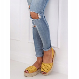 Sandalias, alpargatas, miel WH931 Amarillo 1