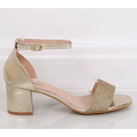 Sandalias tacón dorado 8160 Gold 1