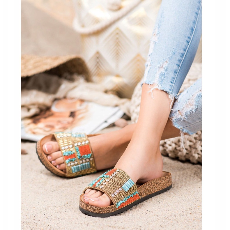 Bona Pantuflas con Cuentas multicolor 2