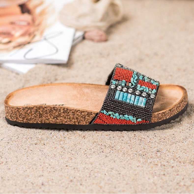 Bona Pantuflas con Cuentas multicolor 2