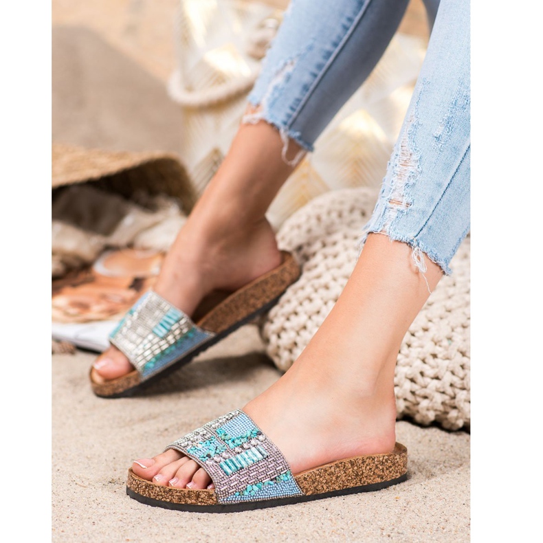 Bona Pantuflas con Cuentas multicolor 1