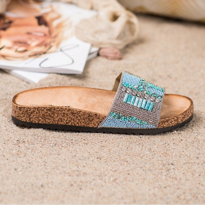 Bona Pantuflas con Cuentas multicolor 2