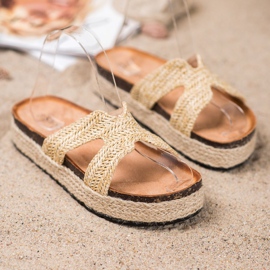SHELOVET Zapatillas casuales cómodas marrón 3