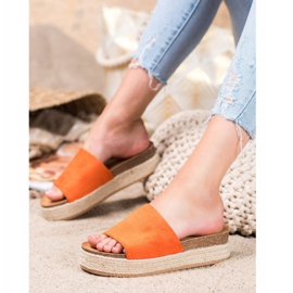 Renda Zapatillas de ante en la plataforma naranja 2