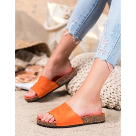 Renda Pantuflas naranjas 1