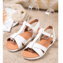 SHELOVET Sandalias textiles blancas blanco 3