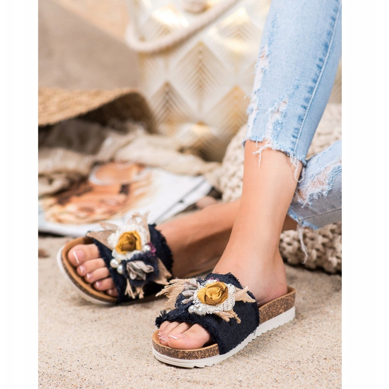 SHELOVET Zapatillas de moda negro multicolor 1