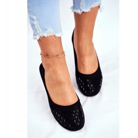 Le Scarpe Bailarinas negras de mujer con circonita Amantero negro 3