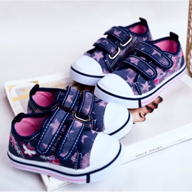 Le Scarpe Deportivas Infantiles Velcro Junalo Azul Marino rosado 5