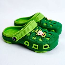 Giolan Pantuflas Infantiles Foam Crocs Verde Vaquero 1