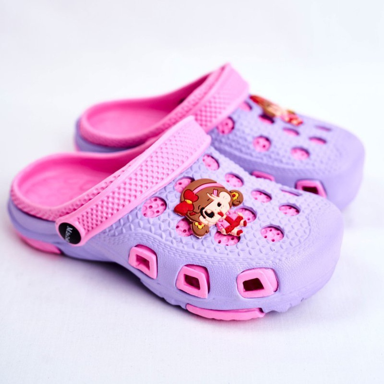 Giolan Pantuflas Infantiles Foam Crocs Violet Girl púrpura rosa 1
