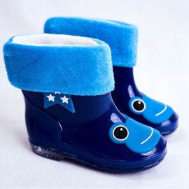 Chanclas infantiles de goma Rana azul marino 1