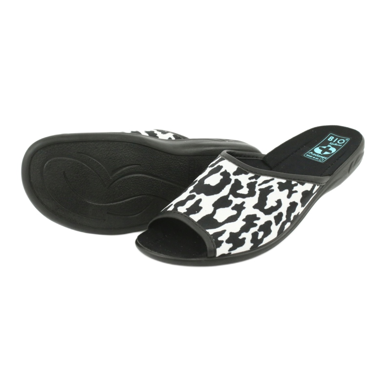 Pantuflas de mujer Adanex 24957 leopardo blanco negro 3 Pantuflas de mujer Adanex 24957 leopardo blanco negro 3