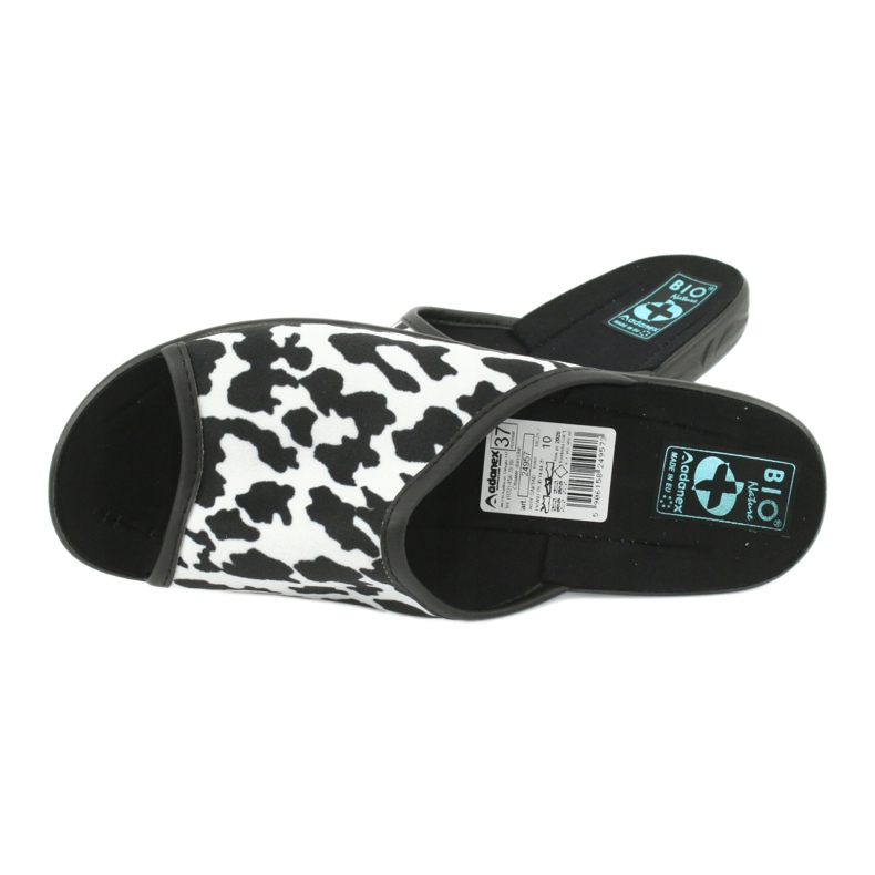 Pantuflas de mujer Adanex 24957 leopardo blanco negro 4 Pantuflas de mujer Adanex 24957 leopardo blanco negro 4