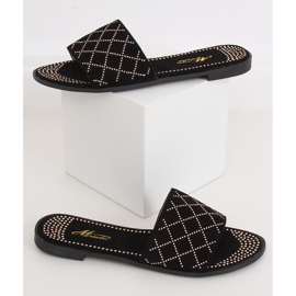 Pantuflas negras de mujer negras Q-85 Black negro 2 Pantuflas negras de mujer negras Q-85 Black negro 2