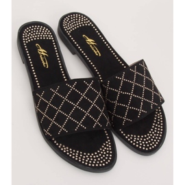 Pantuflas negras de mujer negras Q-85 Black negro 1 Pantuflas negras de mujer negras Q-85 Black negro 1