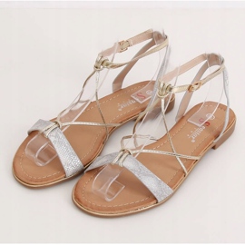 Sandalias de mujer plateadas JH123P Plateadas gris 1