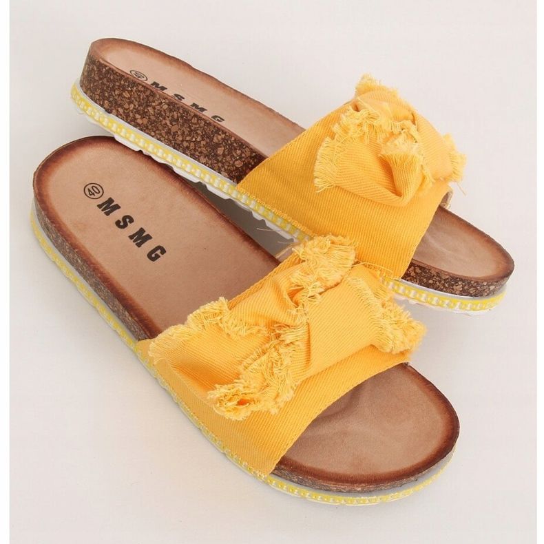 Pantuflas de mujer miel WS9023 Amarillo 1