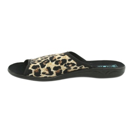 Pantuflas de mujer Adanex 13794 leopard beige marrón negro 1