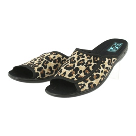 Pantuflas de mujer Adanex 13794 leopard beige marrón negro 2