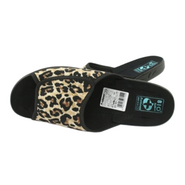 Pantuflas de mujer Adanex 13794 leopard beige marrón negro 4
