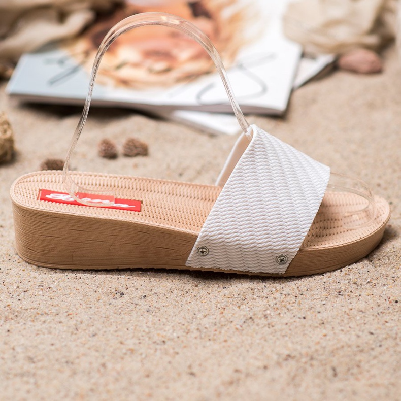 Bona Zapatillas de cuña con estilo blanco 1 Bona Zapatillas de cuña con estilo blanco 1