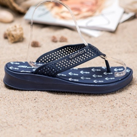 Bona Chanclas confort azul marino 4