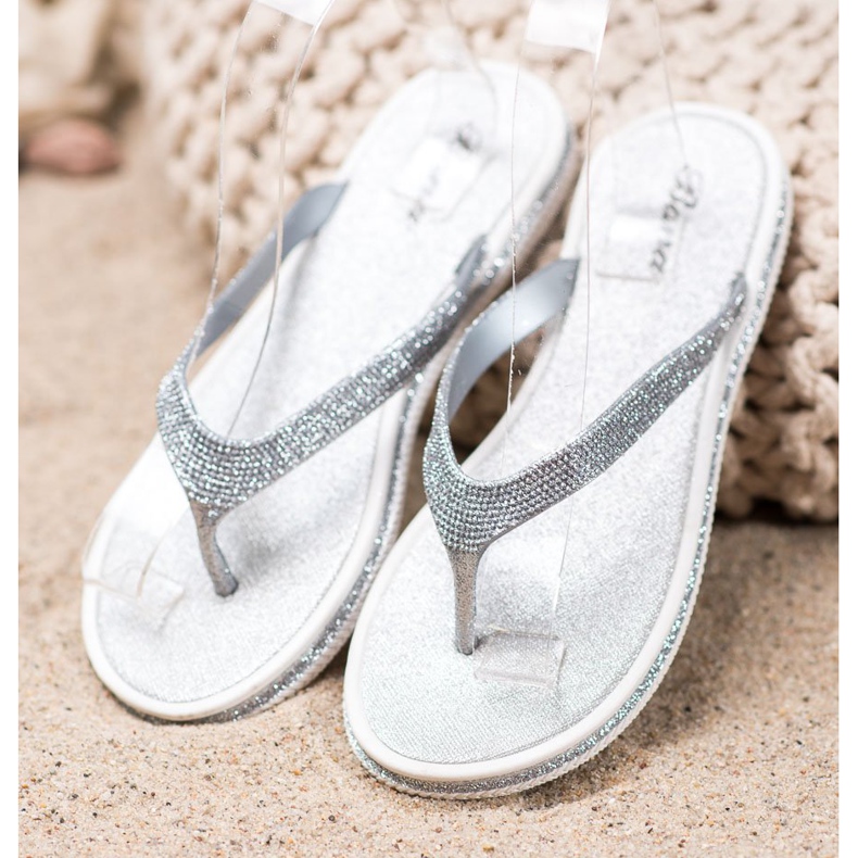 Bona Chanclas con purpurina gris 2