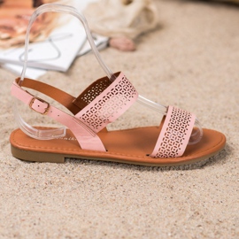 Mannika Sandalias caladas rosado 3