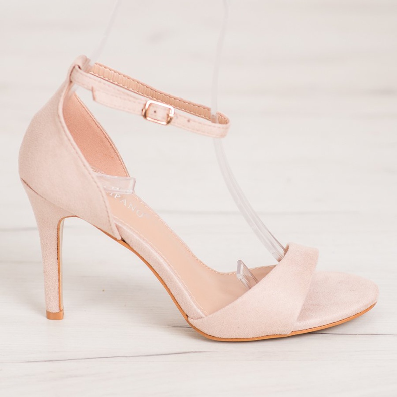 SHELOVET Tacones de gamuza clásicos marrón 2