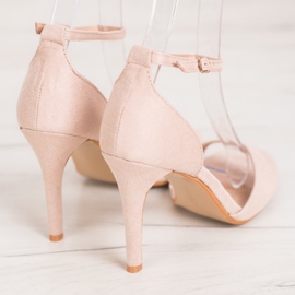 SHELOVET Tacones de gamuza clásicos marrón 3