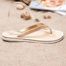 Bona Chanclas con purpurina amarillo 2