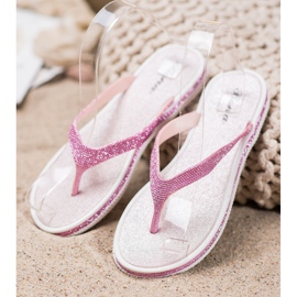 Bona Chanclas con purpurina rosado 3