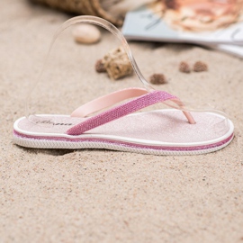 Bona Chanclas con purpurina rosado 4